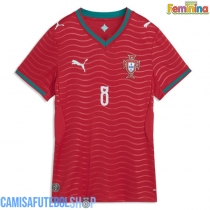Camisa de time de futebol Portugal Bruno Fernandes #8 Replicas 1º Equipamento Feminina Mundo 2026 Manga Curta